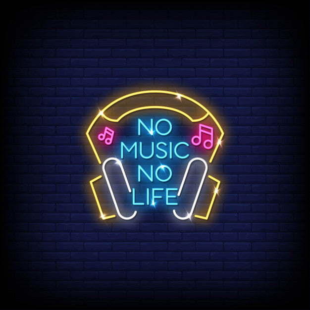 No Music No Life Neon Sign — make neon sign