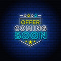 Offer Coming Soon Neon Sign