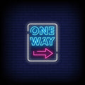 One Way Neon Sign