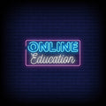 Online Education Neon Sign