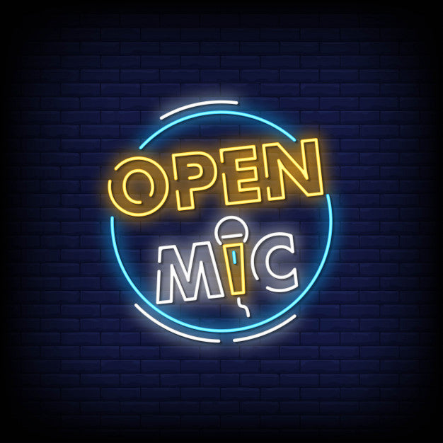Open Mic Neon Sign — make neon sign