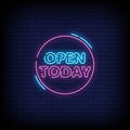Open Today Neon Sign