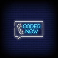 Order Now Neon Text Sign
