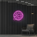 Plane Globe Neon Sign Office & Home Décor