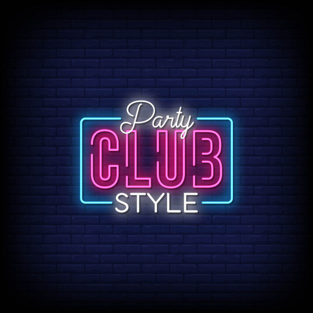 Party Club Style Neon Sign - Pink Neon Sign — make neon sign