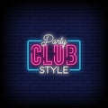 Party Club Style Neon Sign - Neon Pink Aesthetic