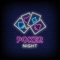 Poker Night Neon Sign