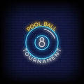 Pool Ball Tournament Neon Sign