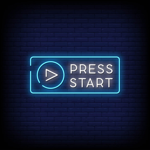 Press Start Neon Sign — make neon sign