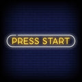 Press Start Neon Sign