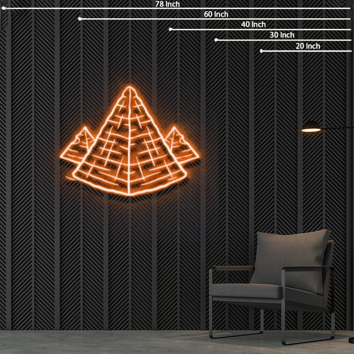 Pyramid Neon Sign Office & Home Décor — make neon sign