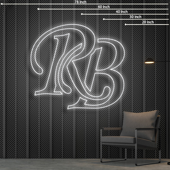 RB logo neon sign 42x38 Inch — make neon sign