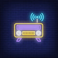 Radio Neon Icon