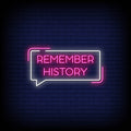 Remember History Neon Sign - Neon Pink Aesthetic