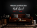 Nail Game Neon Sign White 72x23 inches