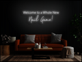 Nail Game Neon Sign White 72x23 inches