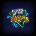 Return Of The 80's Neon Sign