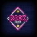 Rock Fest Neon Sign - Neon Pink Aesthetic