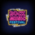 Rock Music Festival Neon Sign - Neon Pink Aesthetic