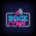Rock Night Neon Sign - Neon Pink Aesthetic