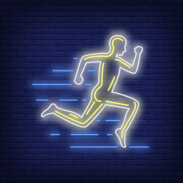 Running Man Neon Sign — make neon sign