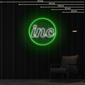 INC Neon Sign 24x24 inches