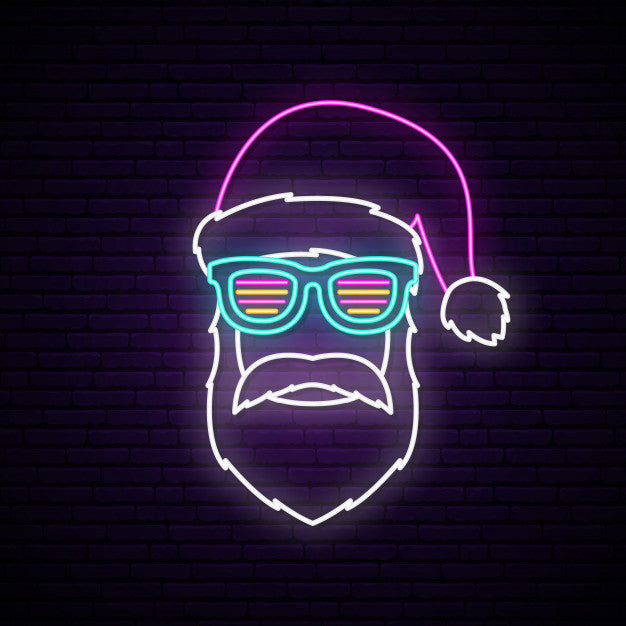 Santa Claus Portrait Neon Sign
