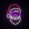 Santa Claus With White Beard Neon Sign