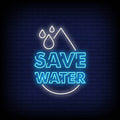 Save Water Neon Sign