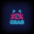 Seafood, Crab Neon Sign