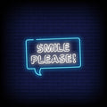 Smile Please Neon Sign