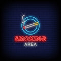 Smoking Area Neon Sign