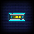 Sold Neon Sign