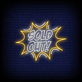 Sold Out Neon Sign