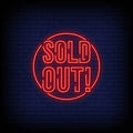 Sold Out Neon Sign