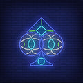 Spades Suit Neon Sign