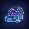 Sport Car Increasing Speed Neon Sign