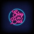 Stay In Bed Neon Sign - Neon Pink Aesthetic