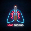 Stop Smoking Neon Sign