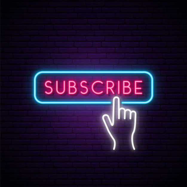 Subscribed Sign Subscribe Button Neon Sign - Pink Neon Sign — make neon sign