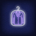 Suit Jacket In Cover Neon Sign