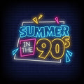 Summer In The 90's Neon Sign