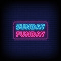 Sunday Funday Neon Sign - Neon Pink Aesthetic