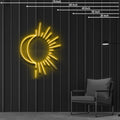 Sunshine vs. Moonshine Neon Sign Perfect for Bars & Events