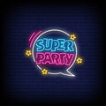 Super Party Neon Sign