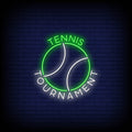 Tennis Tournament Logo In Neon Sign