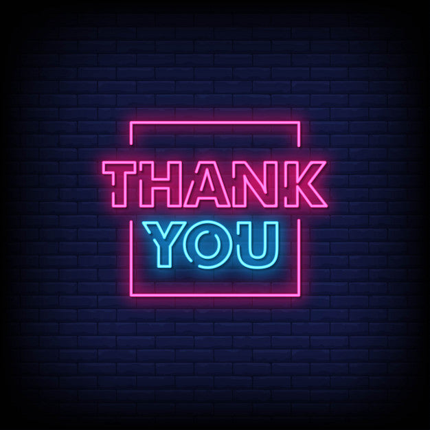 Thank You Neon Sign — make neon sign