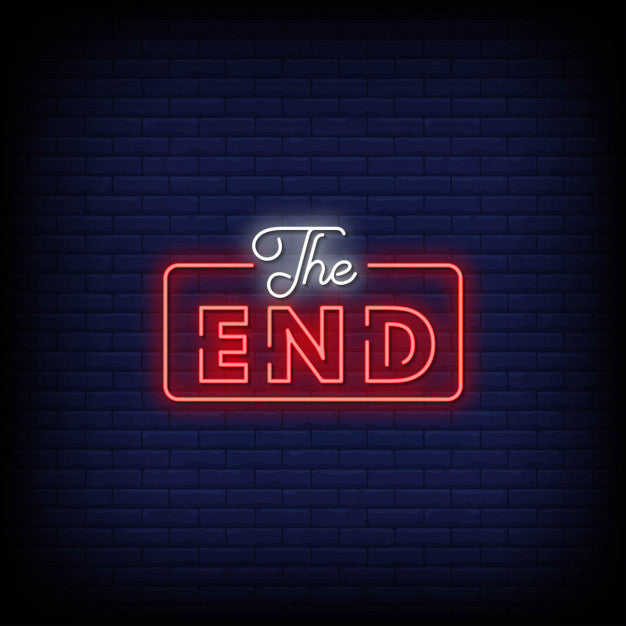 The End Neon Sign — make neon sign