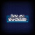 There Are No Rules Neon Sign