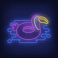 Toucan Rubber Ring Neon Sign